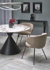 Okrągły stół z blatem ze spieku Garet Halmar