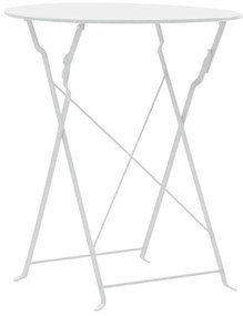 Zestaw białych metalowych mebli ogrodowych F2-R48