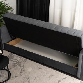 Zestaw Dwuosobowa Sofa PORTO i Fotel Wypoczynkowy PORTO Szary do Salonu Nowoczesny
