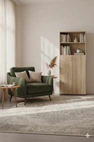 Skandynawski zamykany regał biurowy dąb sonoma G8-A52