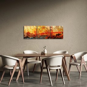 Obraz - Golden Gate, San Francisco, Kalifornia (z zegarem) (90x30 cm)