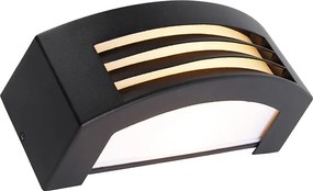 Nowoczesna lampa ścienna zewnętrzna czarna IP44 - Hurricane 1