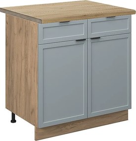 Szafka dolna do kuchni jasnoniebiesko-szary 80x60x82 fame-line