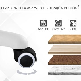 Vinsetto Fotel biurowy obrotowy z masażem funkcja wibracji aksamit różowy nowoczesny design | Aosom PL