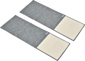 PawHut Mata Sizalowa Ochronna dla Kotów Przeciw Zarysowaniom Szara 130x45x03cm | Aosom PL