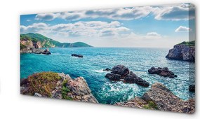 Obraz canvas na ścianę Greckie Góry nad Lazurowym Morzem