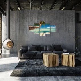 Obraz - Czyste morze z palmą (125x70 cm)