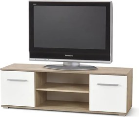 Stolik z białymi frontami szafek Lima RTV-1