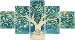Obraz – Magiczne drzewo ze spiralami (125x70 cm)
