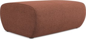 Pufa - z tkaniny szenilowej - brudny róż - NANEA