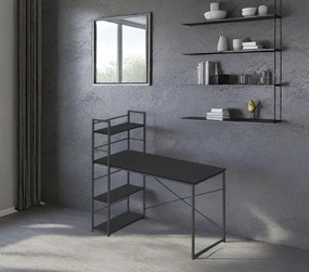 Minimalistyczne biurko dąb sonoma + czarny T6-A27
