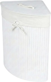 Narożny kosz na pranie ARCO, bambus, 60 l