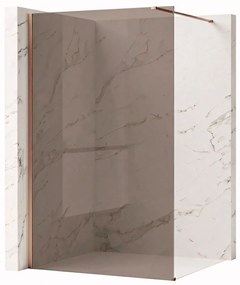 Kabina prysznicowa Walk-In Rea Flexi Brown / Brush Copper 130