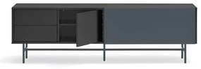Czarno-antracytowa szafka pod TV 180x56 cm Nube – Teulat