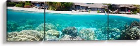 Obraz plaży na tropikalnej wyspie (170x50 cm)