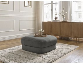 Ciemnoszary podnóżek z materiału bouclé Leonore – Bobochic Paris