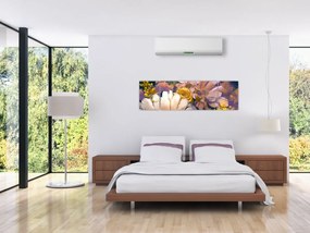 Obraz kwiatów (170x50 cm)