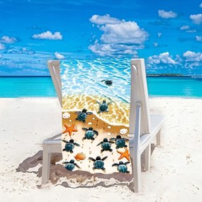 Ręcznik plażowy LIFE 100x180 cm kolorowy, 100% mikrofibra