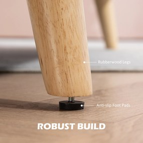 HOMCOM Sofa Dwuosobowa, Komfortowa, 134x71x82 cm, Beżowa