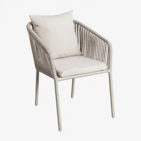 Krzesło Jadalniane Z Podłokietnikami Z Plecionej Liny Arhiza Classic Awokado - Sklum