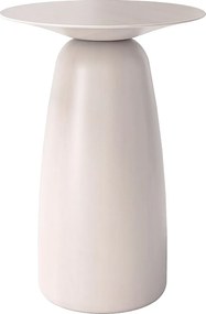 Stolik drewniany różne kolory Kayani Baobab 44, śr. 32,5 cm, biały