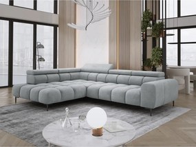 Narożnik PLAZA L Lewostronny z elektryczną regulacją siedziska w tkaninie CLOUD 81 WERSAL