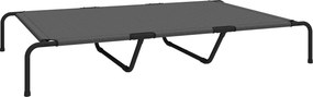 PawHut Legowisko outdoor dla psa, podwyższone legowisko dla dużych psów, z zmywalną siatką i ramą stalową, 152 x 94 x 23 cm, Szary | Aosom PL