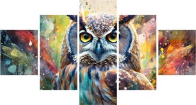 Obraz - Malowanie sowy (125x70 cm)