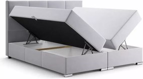 Łóżko kontynentalne Breda z materacem bonellowym i pojemnikami na pościel boxspring