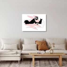 Obraz na szkle - Modna dama (70x50 cm)