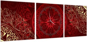 Obraz - Złote mandale (z zegarem) (90x30 cm)