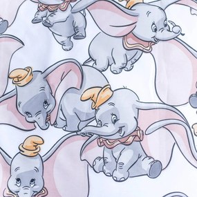 Biała/szara bawełniana pościel dziecięca do łóżeczka 100x135 cm Dumbo "Dots" – Jerry Fabrics