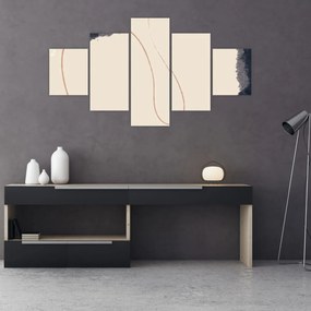 Obraz - Beżowa abstrakcja (125x70 cm)