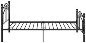 Czarne metalowe łózko pojedyncze 90x200 cm - Iroz
