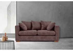 Ciemnobrązowa sofa z imitacji skóry 175 cm Hamburg – Scandic