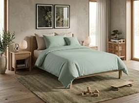 PrzytulneMieszkanie.pl PrzytulneMieszkanie.pl Bawełniana pościel CALMORA szałwiowa zieleń Rozmiar pościeli: 2 szt 70 x 90 cm | 160 x 220 cm