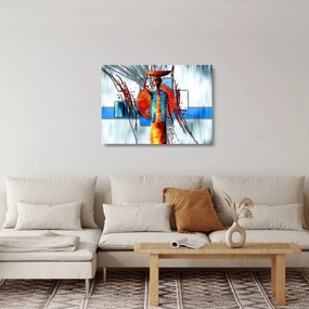 Obraz na szkle przedstawiający starożytną osobę (70x50 cm)