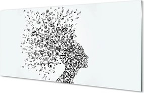 Panel szklany do Kuchni Umysł pełen Muzyki