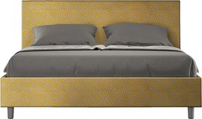 Łóżko bez stelaża tapicerowane 160x190 tkaniny Era 06 Żółty Adele
