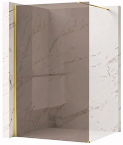 Kabina prysznicowa Walk-In Rea Flexi Brown / Gold 80