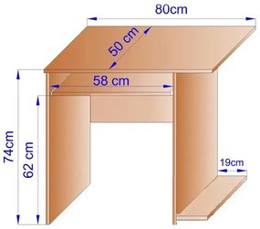 Minimalistyczne biurko do komputera olcha - Daros