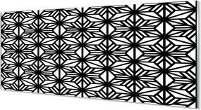 Szklany Panel Geometryczne Motywy Kwiatowe