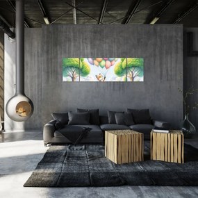 Obraz – Szczęśliwy lis (170x50 cm)