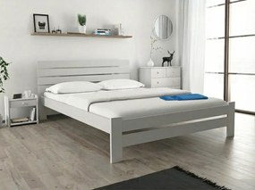 Łóżko PARIS podwyższone 140 x 200 cm, białe Stelaż: Ze stelażem listwowym rolowanym, Materac: Materac Sommera