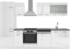 Aneks kuchenny biały wysoki połysk/biały 300x60x81.6 r-line