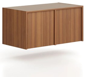 Nadstawka do szaf FRAME, 2x drzwi, 872 x 450 x 427 mm, zamek PUSH, orzech