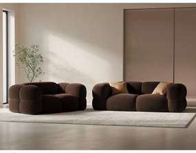 Ciemnobrązowa aksamitna sofa 210 cm Loretto – Cosmopolitan Design