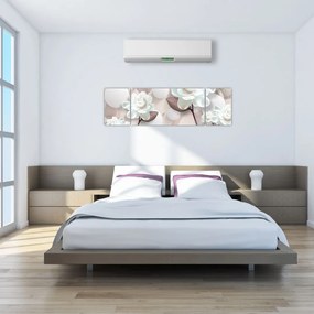 Obraz - Kwiat róży (170x50 cm)