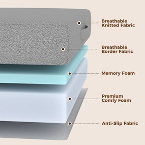 HOMCOM Materac składany 200 x 90 cm, 15 cm, składany materac, przenośny materac podłogowy z pralnym pokrowcem, certyfikat Oeko-Tex | Aosom PL