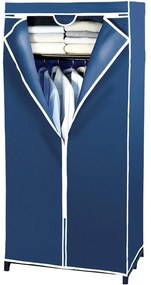 Niebieska szafa tekstylna Wenko, 160x50x75 cm